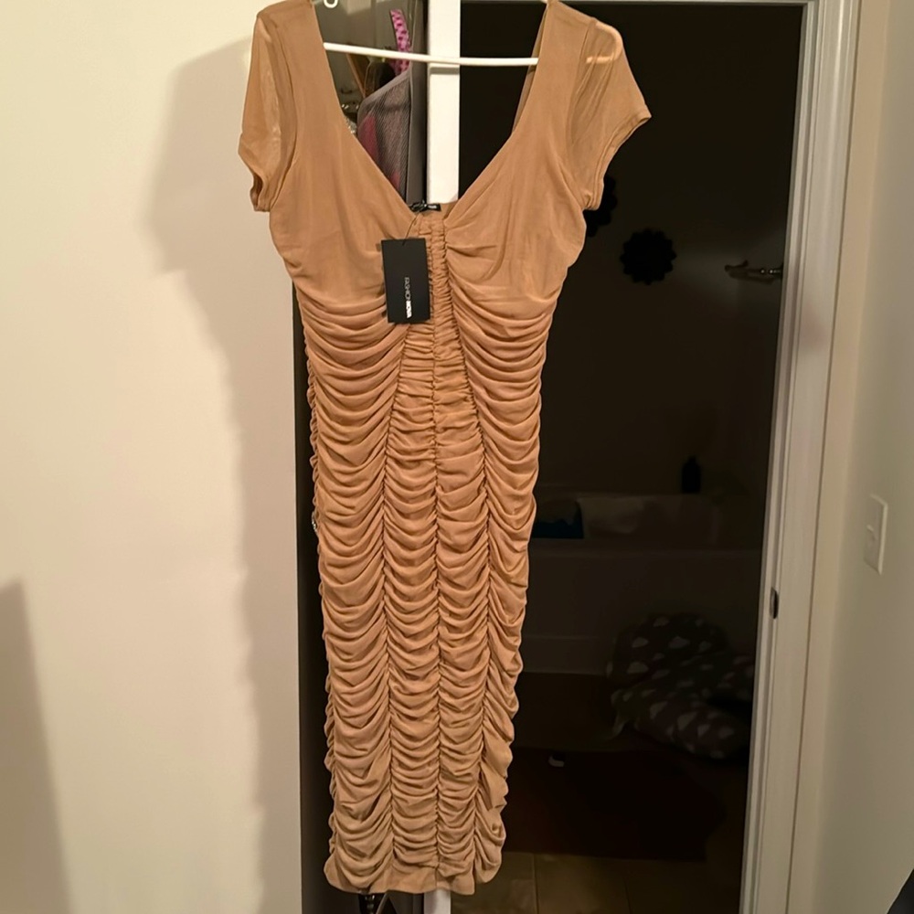 Nude Midi Dress